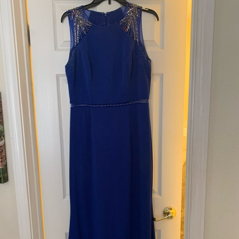Carmen Marc Valvo Blue Dress